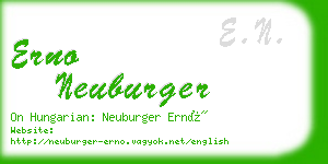 erno neuburger business card